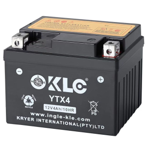 KLE YTX4 12V 4Ah/10HR Motorcycle Battery